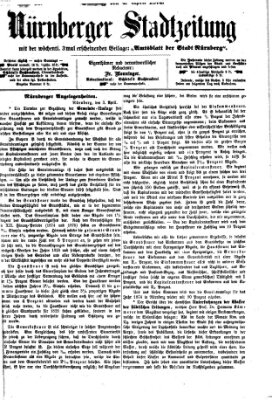 Nürnberger Stadtzeitung (Nürnberger Abendzeitung) Samstag 4. April 1874