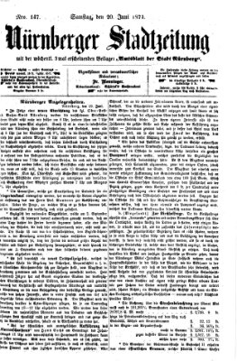 Nürnberger Stadtzeitung (Nürnberger Abendzeitung) Samstag 20. Juni 1874