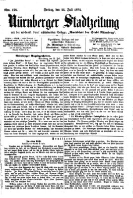 Nürnberger Stadtzeitung (Nürnberger Abendzeitung) Freitag 24. Juli 1874