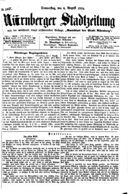 Nürnberger Stadtzeitung (Nürnberger Abendzeitung) Donnerstag 6. August 1874