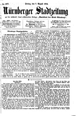 Nürnberger Stadtzeitung (Nürnberger Abendzeitung) Freitag 7. August 1874