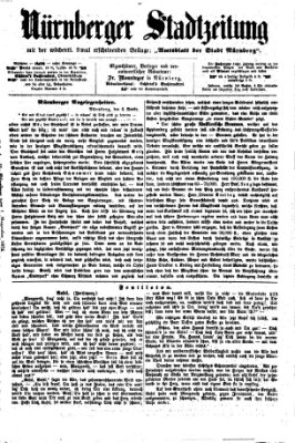 Nürnberger Stadtzeitung (Nürnberger Abendzeitung) Samstag 7. November 1874