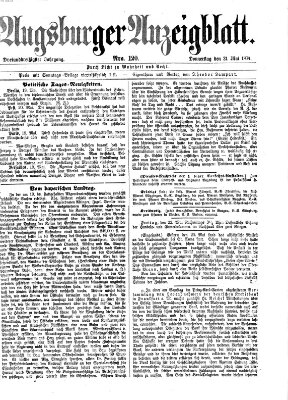 Augsburger Anzeigeblatt Donnerstag 21. Mai 1874