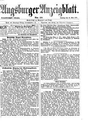 Augsburger Anzeigeblatt Sonntag 31. Mai 1874