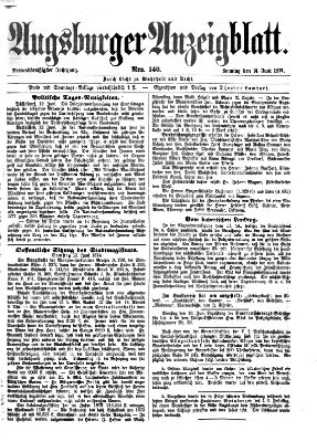 Augsburger Anzeigeblatt Sonntag 14. Juni 1874