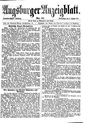 Augsburger Anzeigeblatt Donnerstag 6. August 1874