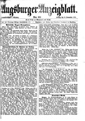 Augsburger Anzeigeblatt Freitag 6. November 1874