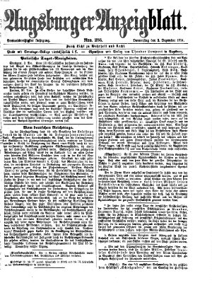 Augsburger Anzeigeblatt Donnerstag 3. Dezember 1874