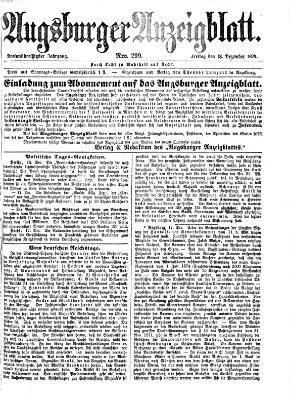 Augsburger Anzeigeblatt Freitag 18. Dezember 1874