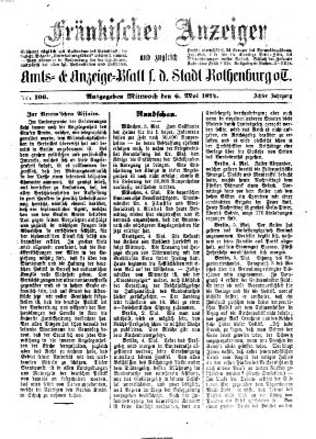 Fränkischer Anzeiger Mittwoch 6. Mai 1874