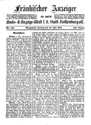 Fränkischer Anzeiger Freitag 10. Juli 1874