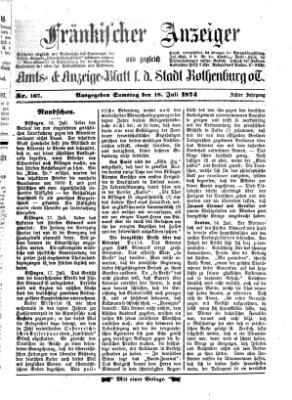 Fränkischer Anzeiger Samstag 18. Juli 1874