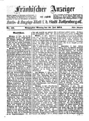 Fränkischer Anzeiger Montag 20. Juli 1874