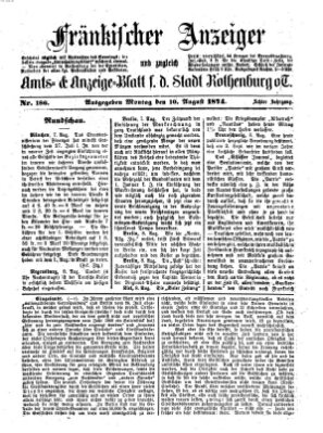 Fränkischer Anzeiger Montag 10. August 1874