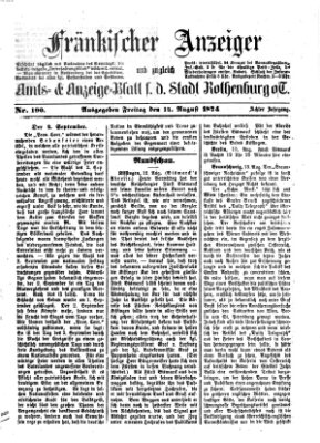 Fränkischer Anzeiger Freitag 14. August 1874