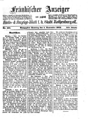 Fränkischer Anzeiger Samstag 5. September 1874