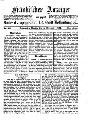 Fränkischer Anzeiger Montag 14. September 1874