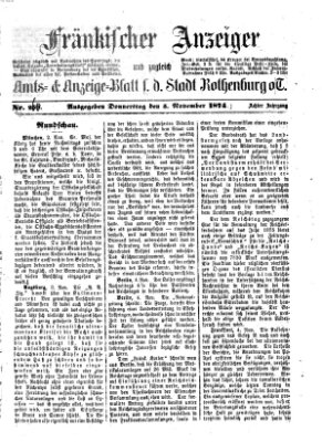 Fränkischer Anzeiger Donnerstag 5. November 1874