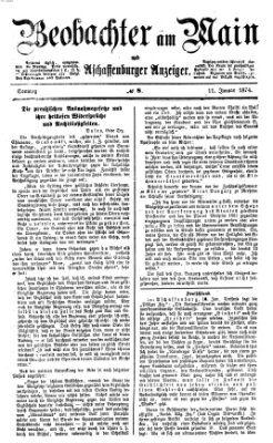 Beobachter am Main und Aschaffenburger Anzeiger Sonntag 11. Januar 1874