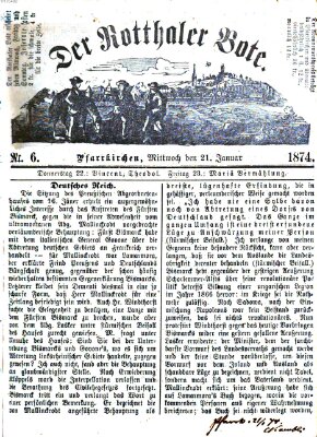 Rottaler Bote Mittwoch 21. Januar 1874