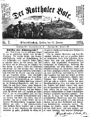 Rottaler Bote Freitag 23. Januar 1874