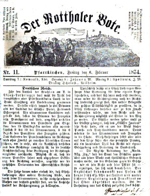 Rottaler Bote Freitag 6. Februar 1874