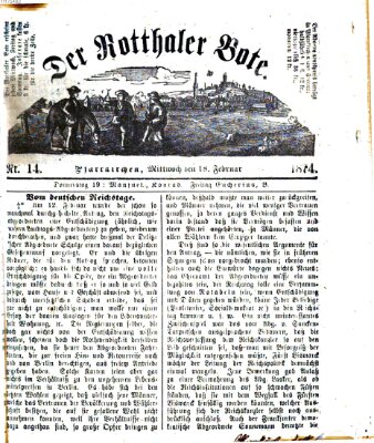 Rottaler Bote Mittwoch 18. Februar 1874