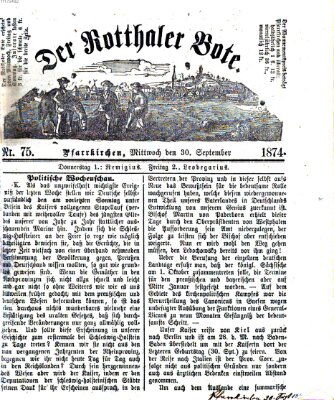 Rottaler Bote Mittwoch 30. September 1874