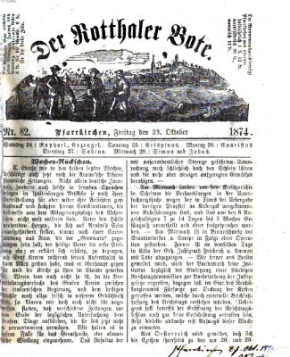 Rottaler Bote Freitag 23. Oktober 1874