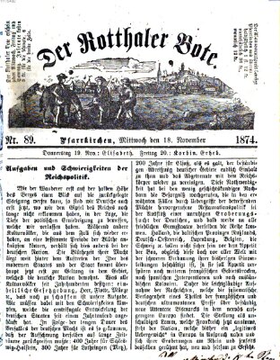 Rottaler Bote Mittwoch 18. November 1874