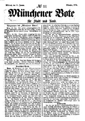 Münchener Bote für Stadt und Land Mittwoch 14. Januar 1874