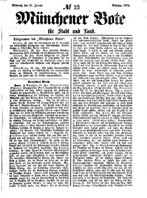 Münchener Bote für Stadt und Land Mittwoch 28. Januar 1874