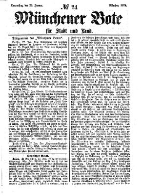 Münchener Bote für Stadt und Land Donnerstag 29. Januar 1874