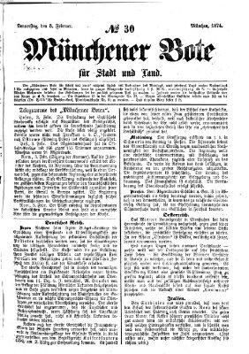 Münchener Bote für Stadt und Land Donnerstag 5. Februar 1874