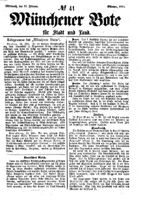 Münchener Bote für Stadt und Land Mittwoch 18. Februar 1874