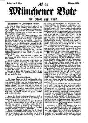 Münchener Bote für Stadt und Land Freitag 6. März 1874