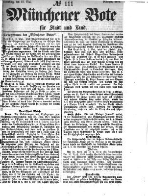 Münchener Bote für Stadt und Land Sonntag 10. Mai 1874