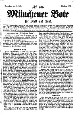 Münchener Bote für Stadt und Land Donnerstag 16. Juli 1874