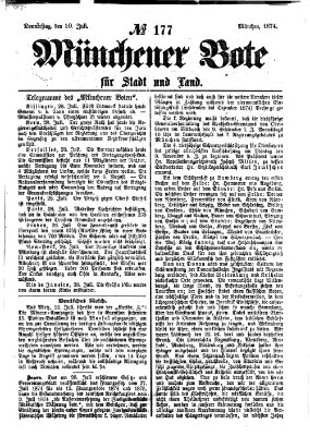 Münchener Bote für Stadt und Land Donnerstag 30. Juli 1874