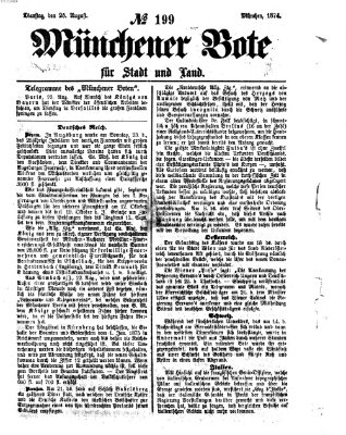 Münchener Bote für Stadt und Land Dienstag 25. August 1874