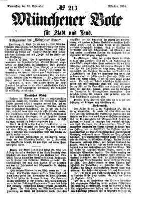 Münchener Bote für Stadt und Land Donnerstag 10. September 1874