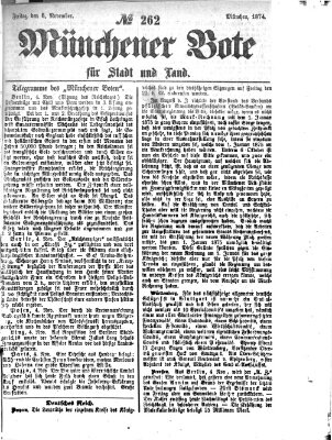 Münchener Bote für Stadt und Land Freitag 6. November 1874