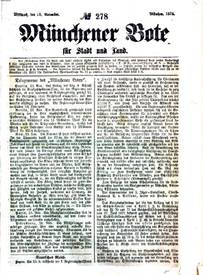 Münchener Bote für Stadt und Land Mittwoch 25. November 1874