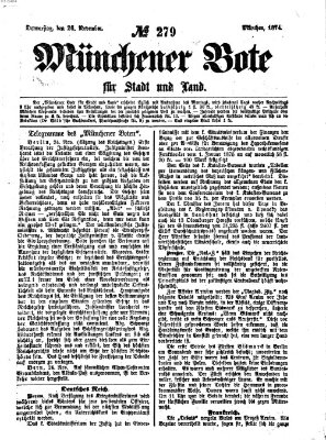 Münchener Bote für Stadt und Land Donnerstag 26. November 1874