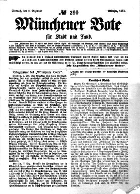 Münchener Bote für Stadt und Land Mittwoch 9. Dezember 1874