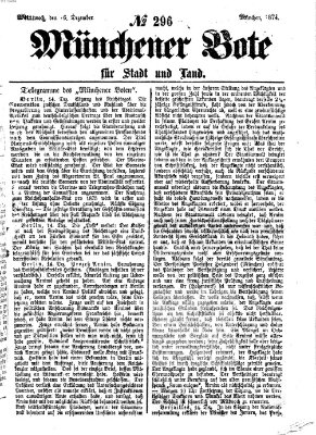 Münchener Bote für Stadt und Land Mittwoch 16. Dezember 1874