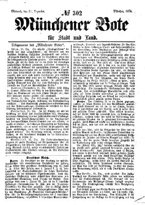 Münchener Bote für Stadt und Land Mittwoch 23. Dezember 1874