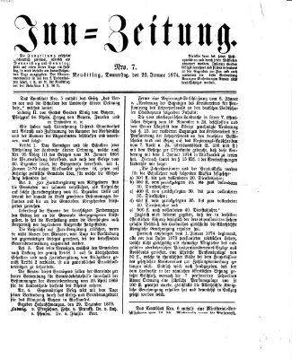 Inn-Zeitung Donnerstag 22. Januar 1874