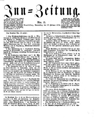 Inn-Zeitung Donnerstag 19. Februar 1874