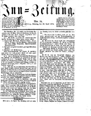 Inn-Zeitung Sonntag 26. April 1874